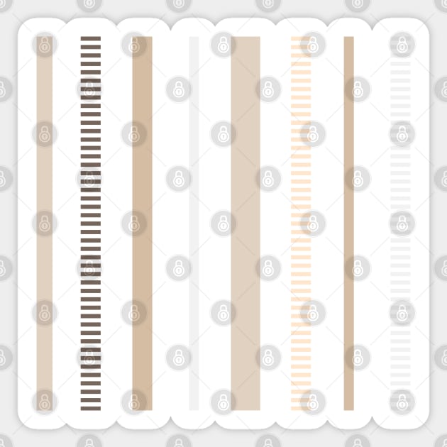 Vertical Stripes Tan Sticker by FAROSSTUDIO